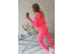 Souprava mikiny s kapucí růžová neonová 6
