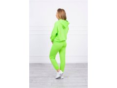 Souprava mikiny s&nbsp;kapucí neonově zelená 1