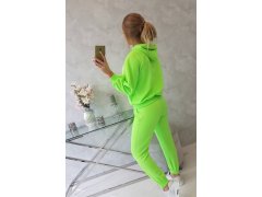 Souprava mikiny s&nbsp;kapucí neonově zelená 6