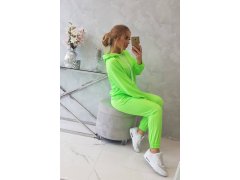 Souprava mikiny s&nbsp;kapucí neonově zelená 7