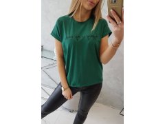 Nakupování je moje kardio tmavě zelená halenka 3