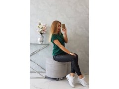 Nakupování je moje kardio tmavě zelená halenka 5