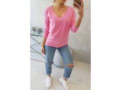 Halenka s&nbsp;výstřihem do V světle růžová 4