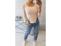 Halenka s buff rukávy pudrově růžová 3