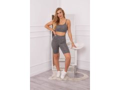 Sportovní set top + legíny černý 3
