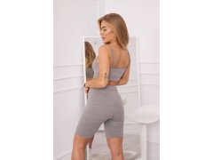 Sportovní set top + legíny šedá 5
