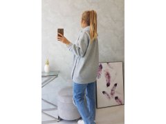 Zateplená mikina se zapínáním na druky šedá 7
