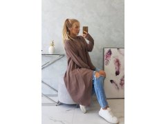 Halenka s rozšířeným lemem mocca 8