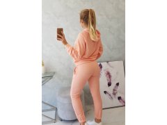 Souprava mikiny s kapucí meruňková 7