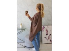 Halenka s oversize potiskem mocca 7