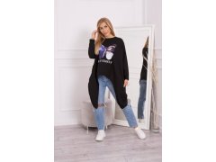Oversize halenka s potiskem černá 4