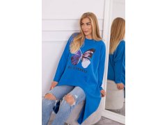 Oversize halenka s potiskem chrpy 3