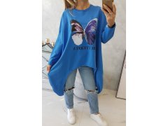 Oversize halenka s potiskem chrpy 6