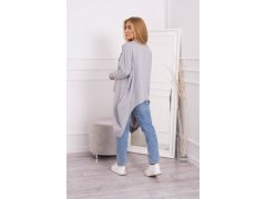 Halenka oversize s potiskem šedá 1