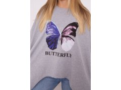 Halenka oversize s potiskem šedá 4