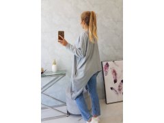 Halenka oversize s potiskem šedá 7