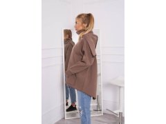 Zateplená mikina se zipem na zádech mocca 5