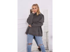 Zateplená mikina se zipem na zádech grafitová 4