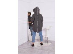 Zateplená mikina se zipem na zádech grafitová 5