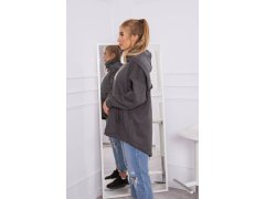 Zateplená mikina se zipem na zádech grafitová 6