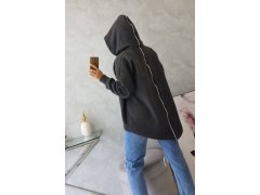 Zateplená mikina se zipem na zádech grafitová 8