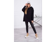Zateplená mikina se zipem na boku černá 1