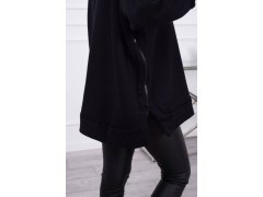 Zateplená mikina se zipem na boku černá 3