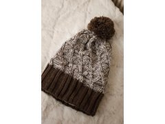 Milano fleecová čepice K203 ecru melange+mocca 3