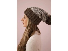 Milano fleecová čepice K203 ecru melange+mocca 4