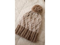 Milano fleecová čepice K203 ecru melange+dark beige 6