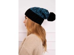 Milano fleecová čepice K203 tyrkysová melange+černá 4