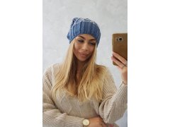 Milano fleecová čepice K203 denim melange+jeans 1
