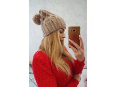 Milano fleecová čepice K203 tmavě béžová 1