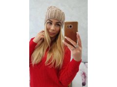 Milano fleecová čepice K203 tmavě béžová 2