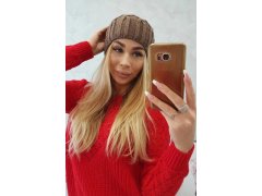 Milano fleecová čepice K203 mocca 1