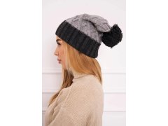 Milano fleecová čepice K203 světle šedá+grafitová 4