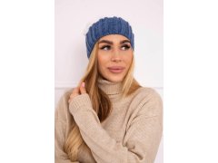 Milano fleecová čepice K203 ecru+jeans 2