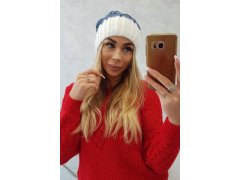 Milano fleecová čepice K203 denim+ecru 1