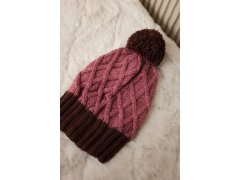 Milano fleecová čepice K203 tmavě růžová+hnědá 5