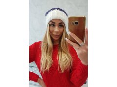 Milano fleecová čepice K203 tmavě fialová+ecru 1