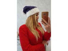 Milano fleecová čepice K203 tmavě fialová+ecru 2