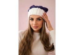 Milano fleecová čepice K203 tmavě fialová+ecru 3