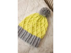 Milano fleecová čepice K203 žlutá+šedá 5