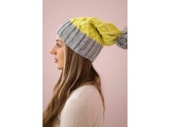 Milano fleecová čepice K203 žlutá+šedá 6