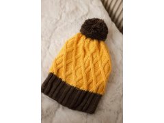 Milano fleecová čepice K203 žlutá+mocca 6