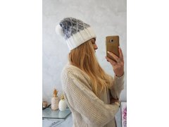 Milano fleecová čepice K203 grey melange+ecru 2