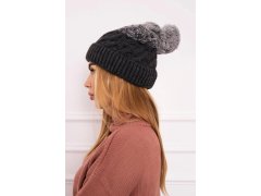 Fleecová čepice Ilona K218 graphite+grey 3