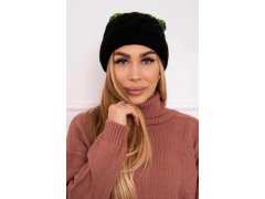 Fleecová čepice Ilona K218 černá+zelená 2
