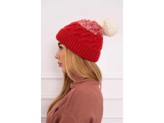 Fleecová čepice Ilona K218 malpberry+ecru 3