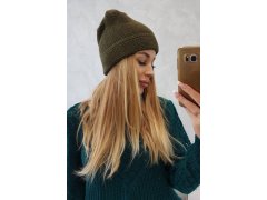 K223 khaki čepice z mohéru 1